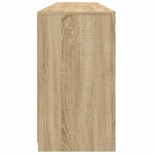 Buffet avec lumières LED chêne sonoma 162x37x67 cm