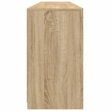 Buffet avec lumières LED chêne sonoma 162x37x67 cm