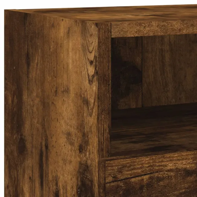 Armoires murales TV 5 pcs chêne fumé bois d'ingénierie