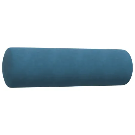 Ensemble de canapés 3pcs et coussins et traversins bleu velours