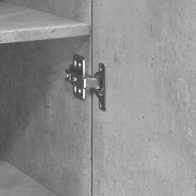 Buffet haut gris béton 45x42,5x185 cm bois d'ingénierie