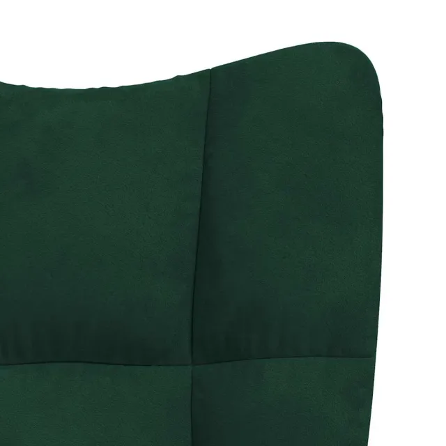 Chaise à bascule Vert foncé Velours