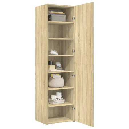 Buffet haut chêne sonoma 50x42,5x185 cm bois d'ingénierie