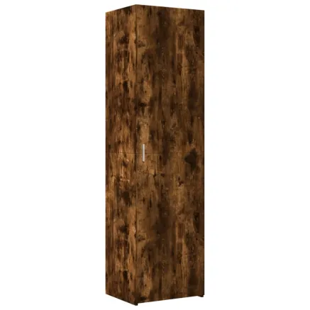 Buffet haut chêne fumé 50x42,5x185 cm bois d'ingénierie 2