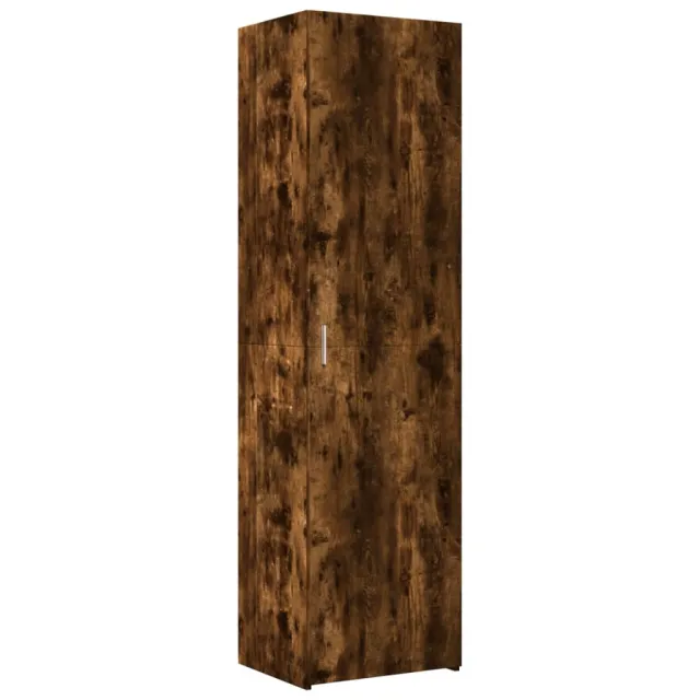 Buffet haut chêne fumé 50x42,5x185 cm bois d'ingénierie