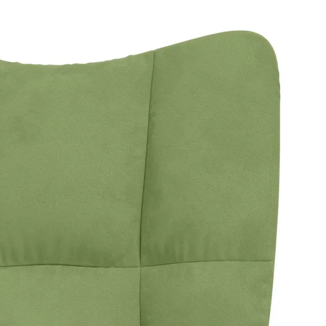 Chaise à bascule Vert clair Velours