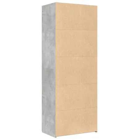 Buffet haut gris béton 70x42,5x185 cm bois d'ingénierie