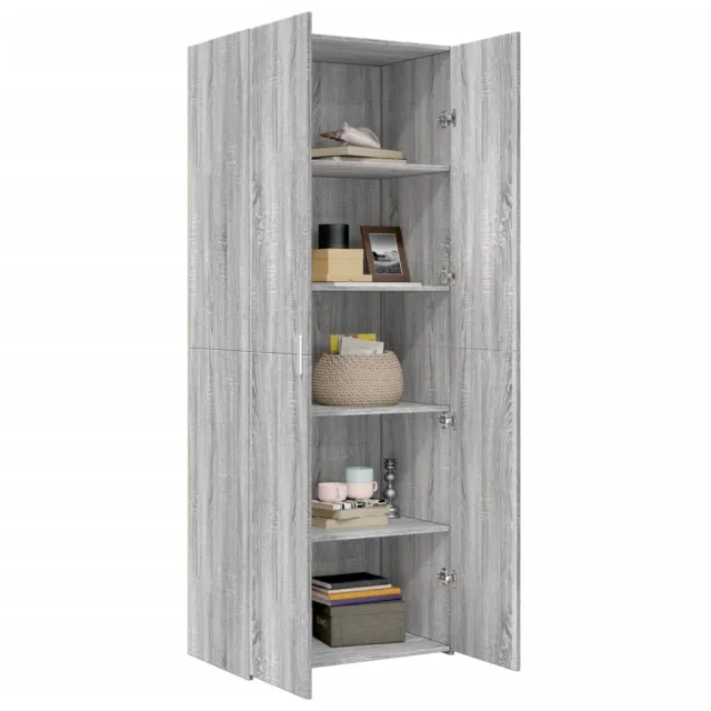 Buffet haut sonoma gris 70x42,5x185 cm bois d'ingénierie