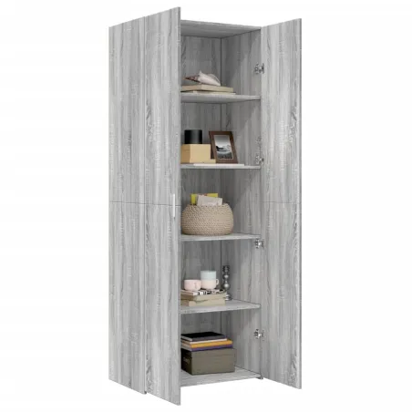 Buffet haut sonoma gris 70x42,5x185 cm bois d'ingénierie