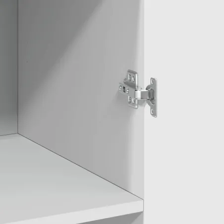 Buffet haut blanc 70x42,5x185 cm bois d'ingénierie