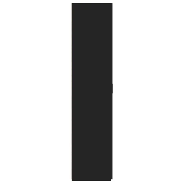 Buffet haut noir 70x42,5x185 cm bois d'ingénierie