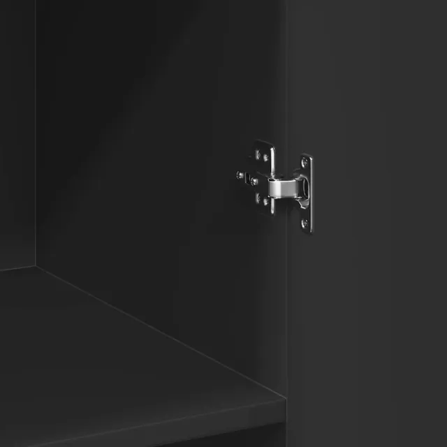 Buffet haut noir 70x42,5x185 cm bois d'ingénierie