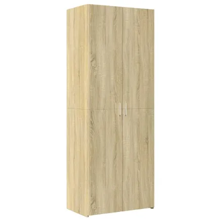 Buffet haut chêne sonoma 70x42,5x185 cm bois d'ingénierie 2