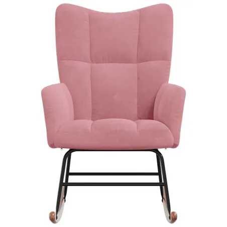 Chaise à bascule Rose Velours