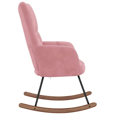 Chaise à bascule Rose Velours