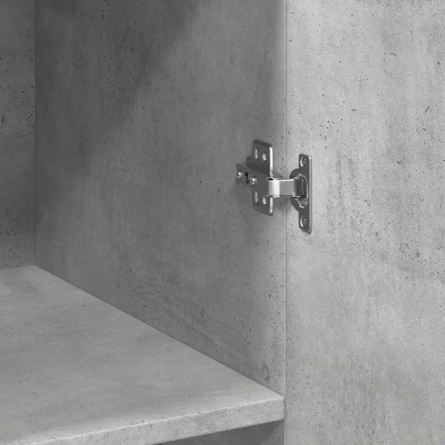 Buffet haut gris béton 70x42,5x185 cm bois d'ingénierie