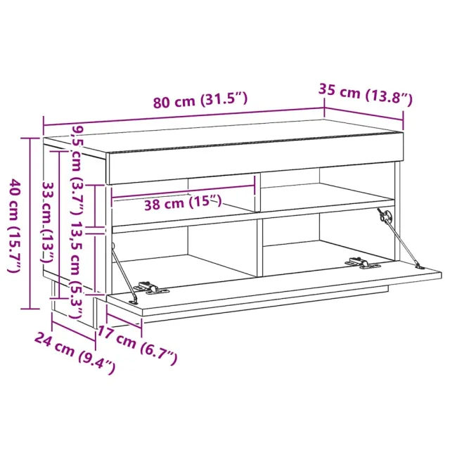 Buffet haut gris béton 70x42,5x185 cm bois d'ingénierie