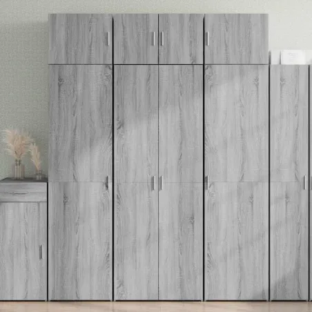 Buffet haut sonoma gris 70x42,5x185 cm bois d'ingénierie