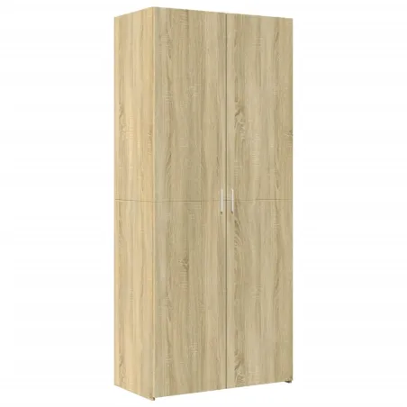Buffet haut chêne sonoma 80x42,5x185 cm bois d'ingénierie