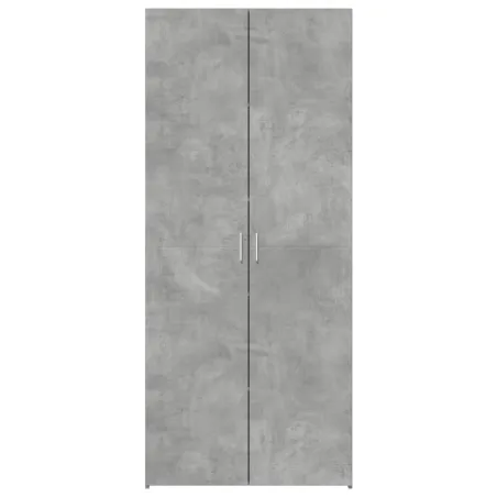 Buffet haut gris béton 80x42,5x185 cm bois d'ingénierie