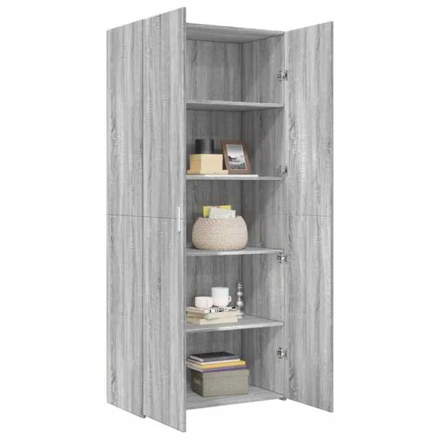Buffet haut sonoma gris 80x42,5x185 cm bois d'ingénierie