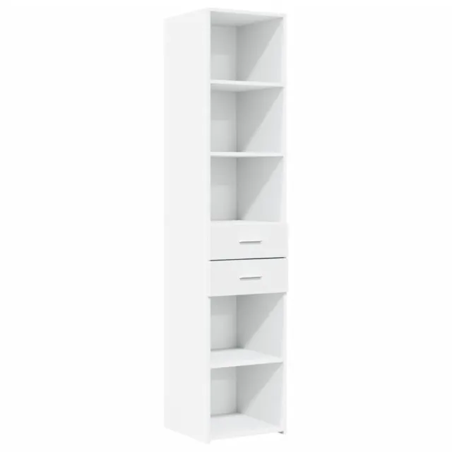 Buffet haut blanc 40x42,5x185 cm bois d'ingénierie