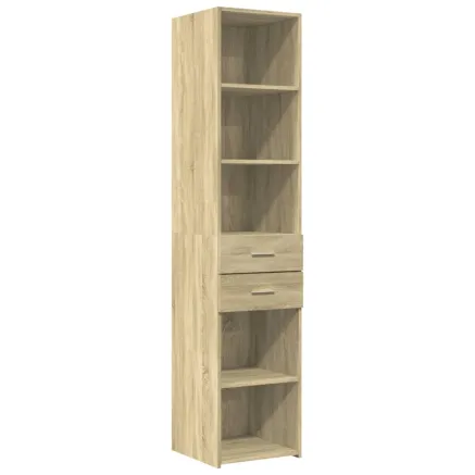 Buffet haut chêne sonoma 40x42,5x185 cm bois d'ingénierie 2