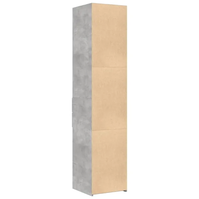 Buffet haut gris béton 40x42,5x185 cm bois d'ingénierie