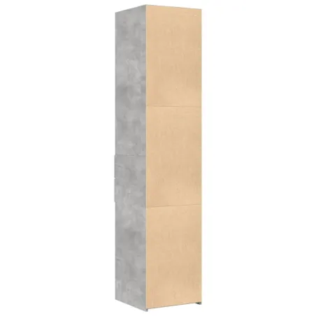 Buffet haut gris béton 40x42,5x185 cm bois d'ingénierie