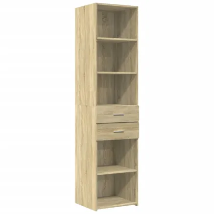 Buffet haut chêne sonoma 45x42,5x185 cm bois d'ingénierie 2