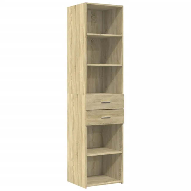 Buffet haut chêne sonoma 45x42,5x185 cm bois d'ingénierie