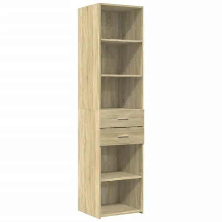 Buffet haut chêne sonoma 45x42,5x185 cm bois d'ingénierie