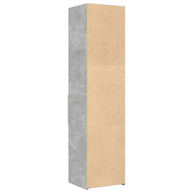 Buffet haut gris béton 45x42,5x185 cm bois d'ingénierie