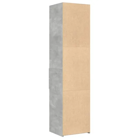 Buffet haut gris béton 45x42,5x185 cm bois d'ingénierie