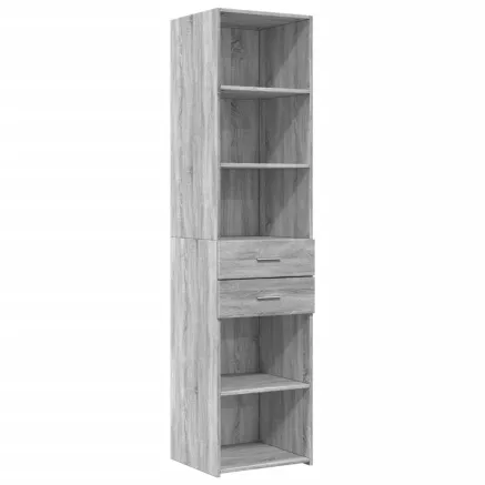 Buffet haut sonoma gris 45x42,5x185 cm bois d'ingénierie 2