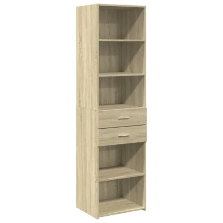Buffet haut chêne sonoma 50x42,5x185 cm bois d'ingénierie 2