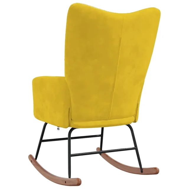 Chaise à bascule Jaune moutarde Velours