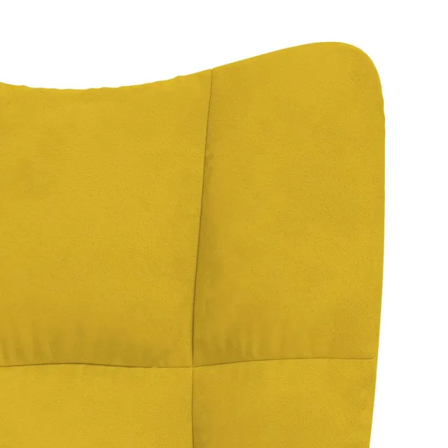 Chaise à bascule Jaune moutarde Velours