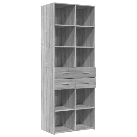 Buffet haut sonoma gris 70x42,5x185 cm bois d'ingénierie 2