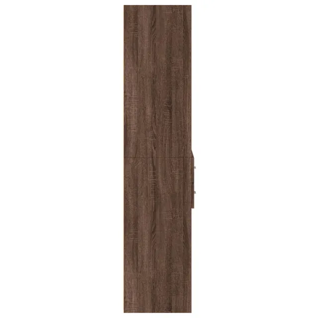 Buffet haut chêne marron 70x42,5x185 cm bois d'ingénierie