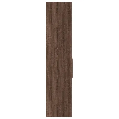 Buffet haut chêne marron 70x42,5x185 cm bois d'ingénierie