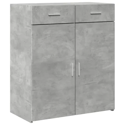 Buffet gris béton 80x42,5x93 cm bois d'ingénierie 2