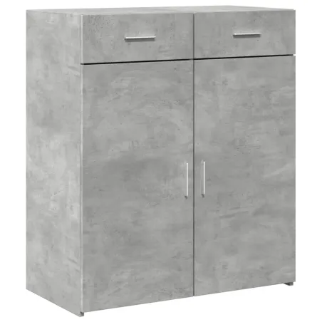 Buffet gris béton 80x42,5x93 cm bois d'ingénierie