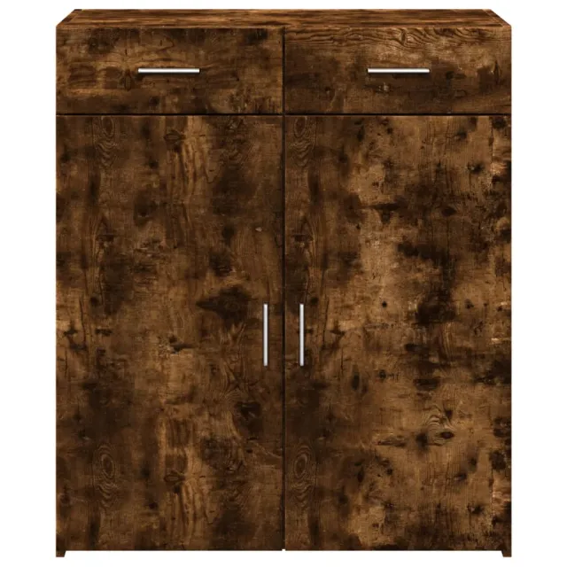 Buffet chêne fumé 80x42,5x93 cm bois d'ingénierie