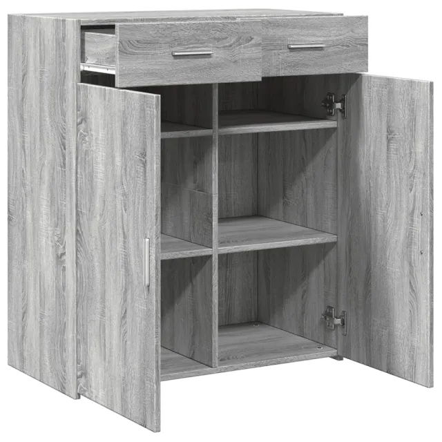 Buffet sonoma gris 80x42,5x93 cm bois d'ingénierie