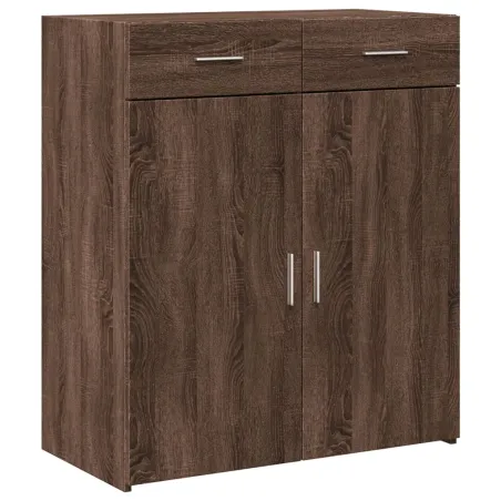 Buffet chêne marron 80x42,5x93 cm bois d'ingénierie