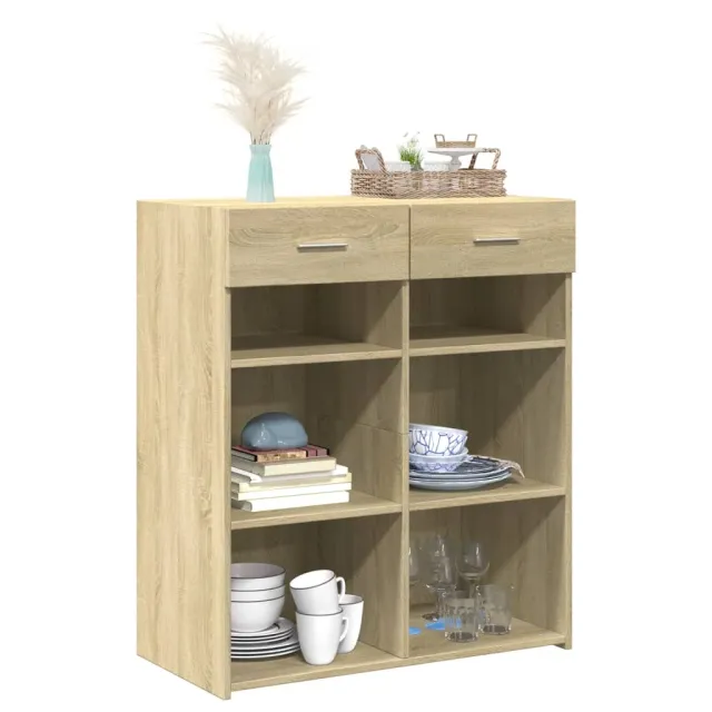 Buffet chêne sonoma 80x42,5x93 cm bois d'ingénierie
