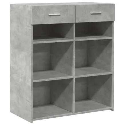 Buffet gris béton 80x42,5x93 cm bois d'ingénierie 2