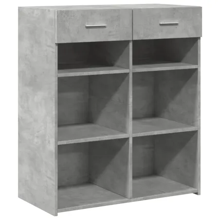 Buffet gris béton 80x42,5x93 cm bois d'ingénierie