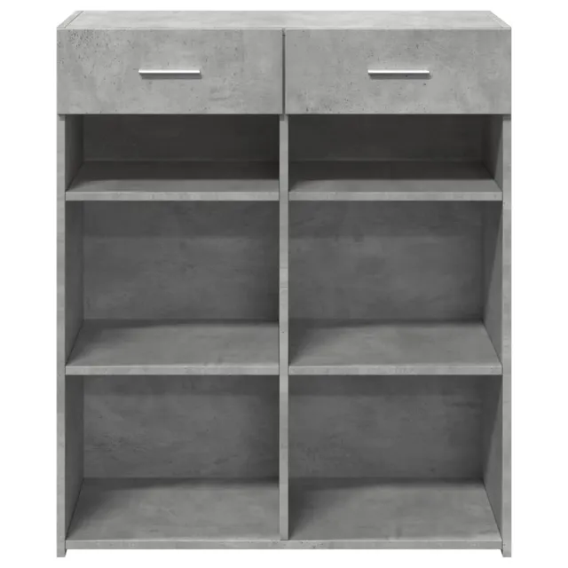 Buffet gris béton 80x42,5x93 cm bois d'ingénierie